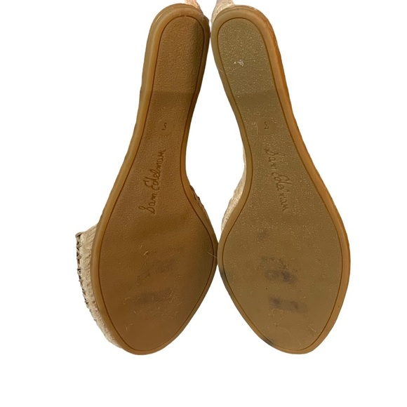 Sam Edelman Patsy Wedge Espadrilles in Gray / Taupe Suede W/ Ankle Ties - Size 8 - Picture 6 of 9